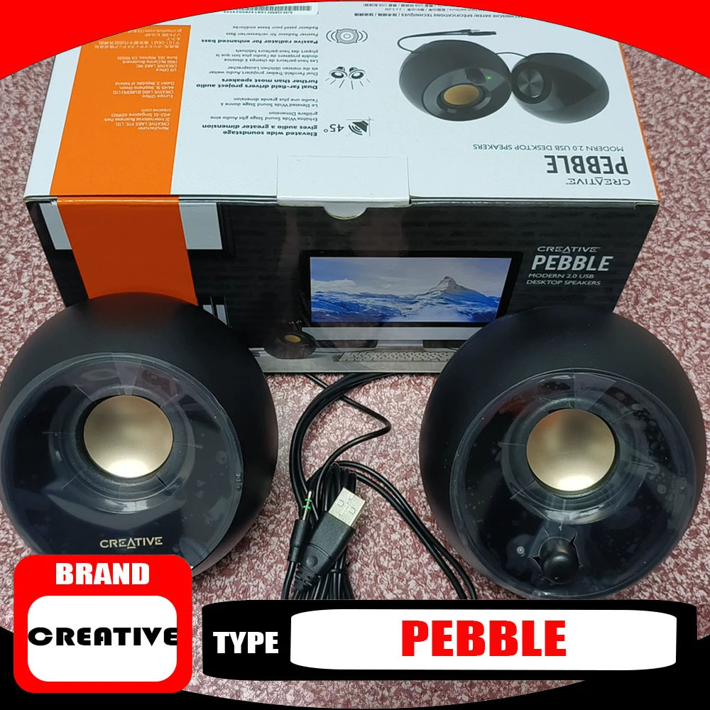 Gaming Speaker 2.1 - Kreatywny głośnik Pebble Subwoofer Dźwięk 3D