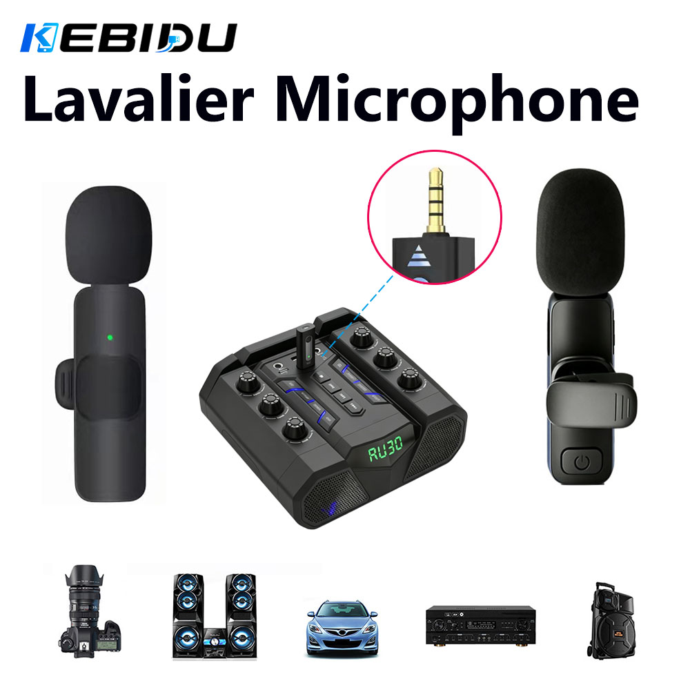 Streaming Mic Condenser - Mikrofon Lavalier Bezprzewodowy KEBIDU 3.5mm Wszechkierunkowy