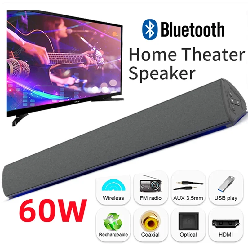 Gaming Speaker 2.1 - 60W Bezprzewodowy telewizor PC Soundbar Głośnik