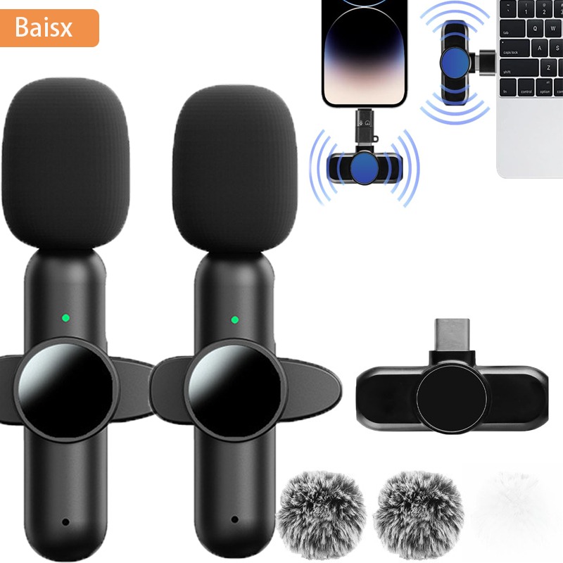 Streaming Mic Condenser - Bezprzewodowy mikrofon krawatowy do iPhone'a i