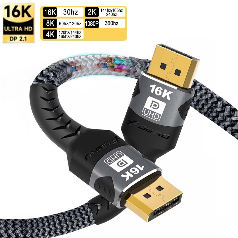 Gaming Speaker 2.1 - Kabel DisplayPort 16K DP 2.1, obsługa