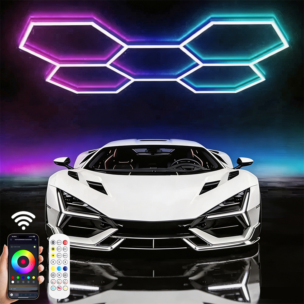 Esports Gaming App - Sześciokątna lampa sufitowa LED RGB w
