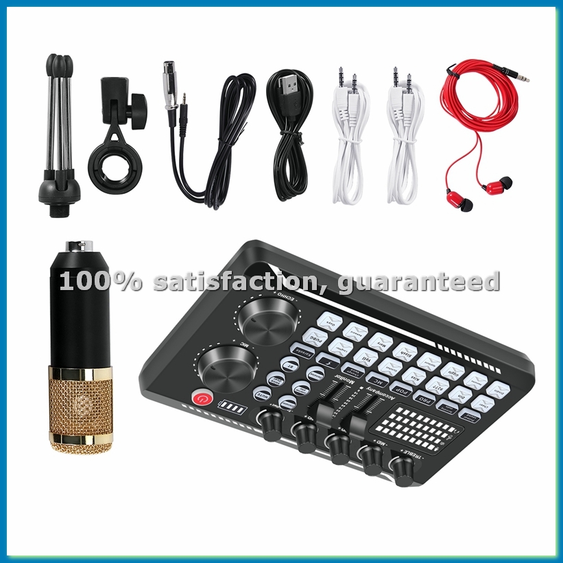 Streaming Mic Condenser - Zestaw karty dźwiękowej F998, zestaw mikrofonu