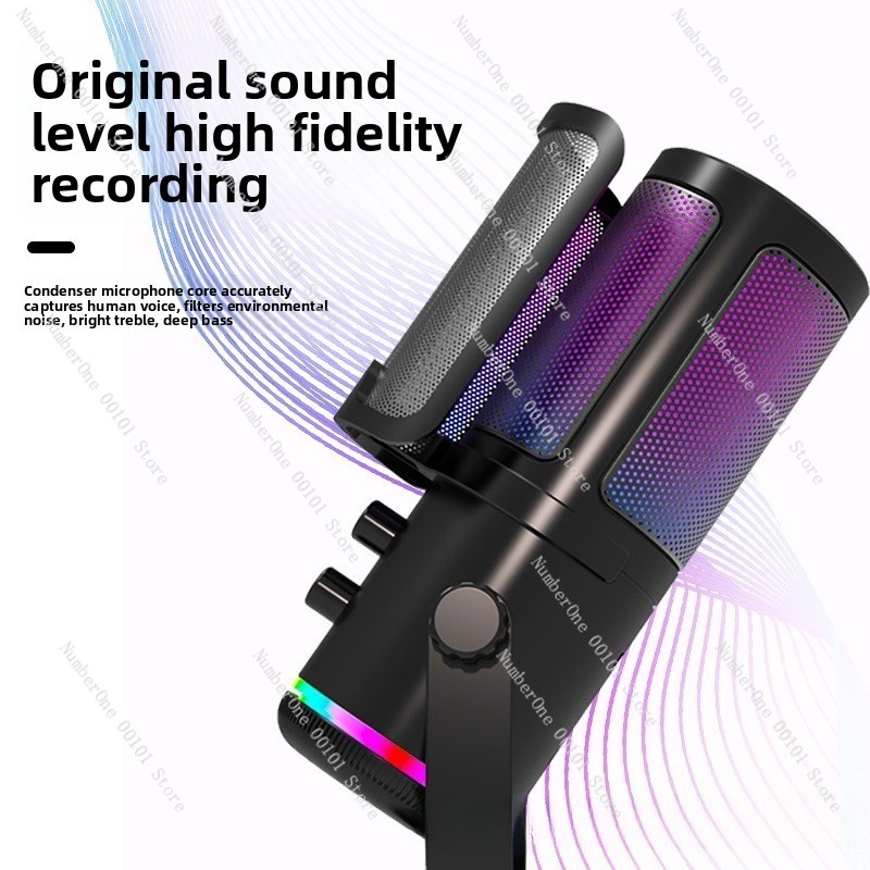Mikrofon pojemnościowy USB RGB – Streaming Mic Condenser recenzja i cena