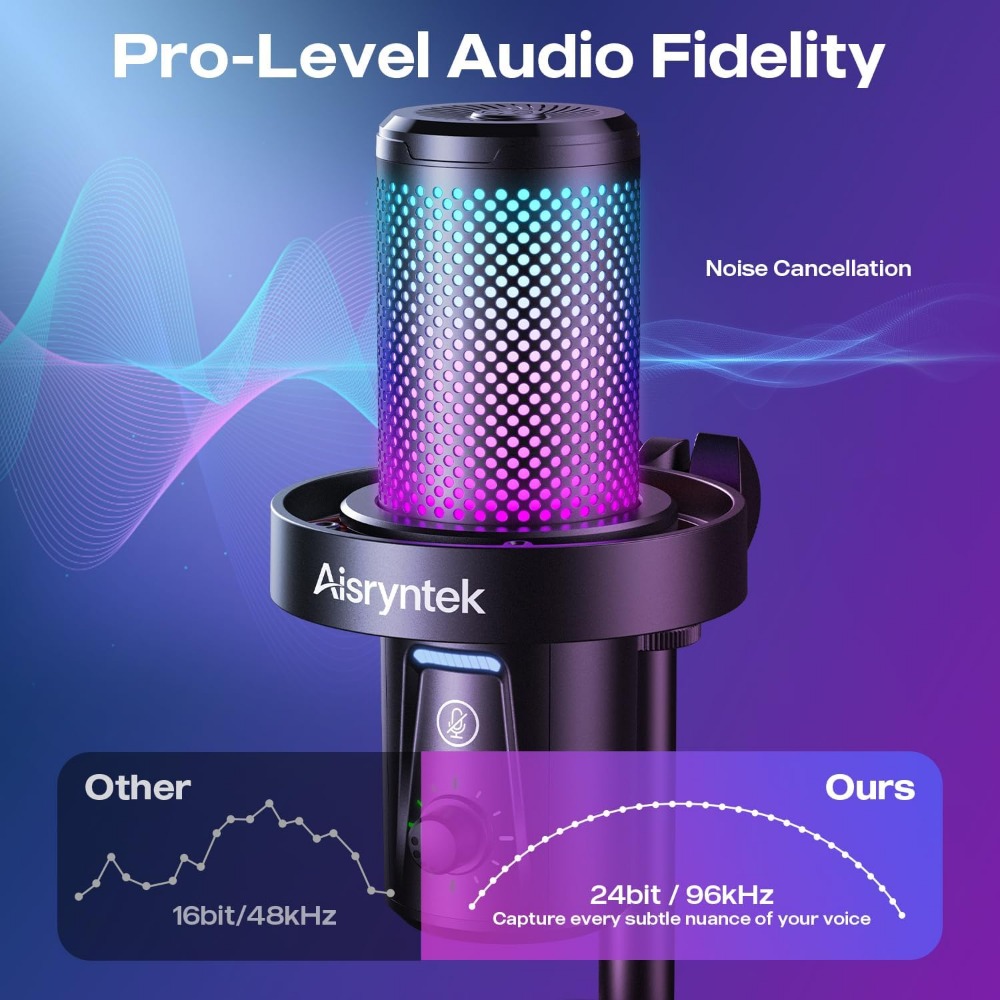Kardioidalny mikrofon pojemnoś – Streaming Mic Condenser recenzja i cena